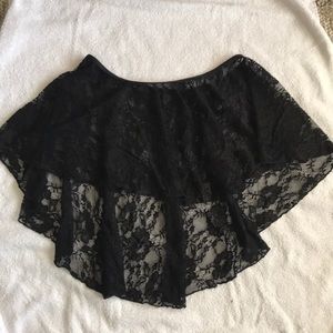 Black lace ballet skirt